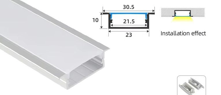SE-PROL-23 ALUMINIUM PROFILE WITH LACE 2,3*1,0CM PRICE PER METER HOMELIGHTING 77-50545