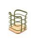 Θήκη για Κουτάλες Μεταλλική Λαδί 12x12x14.5cm  Estia Home Art Bamboo Essentials 01-14155