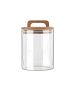 Δοχείο Αποθήκευσης Γυάλινο 650ml 10x10xΗ14,8cm Καπάκι Ξύλο Ακακίας Estia Home Art Allure 01-17477
