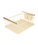 Πιατοθήκη Μεταλλική με Ξύλινες Λαβές Estia Home Art Ivory 01-24925
