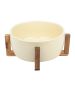 Σαλατιέρα Ivory με Βάση Acacia 28x12,5cm Estia Home Art Allure Ivrory  01-25014