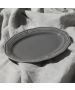 Πιατέλα Οβάλ Πορσελάνινη Ανάγλυφη 25cm Athénée Grey  07-13691