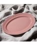 Πιατέλα Οβάλ Πορσελάνινη Ανάγλυφη 25cm Athénée Rose 07-13585