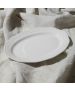 Πιατέλα Οβάλ Πορσελάνινη Ανάγλυφη 25cm Athénée White 07-13479