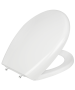 Κάλυμμα Λεκάνης Universal 36x41-45cm Οπές 12-27cm Λευκό Πλαστικό Soft Close με Αποσπώμενα Στηρίγματα Elvit 0304