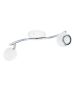 Σποτ Δίφωτη Ράγα L34xH10cm 2xGU10 2x2,8w 3000Κ 2x250lm Ατσάλι Νίκελ-Λευκό Eglo Bimeda 31002