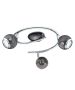 Σποτ Τρίφωτη Ροζέτα D34,5xB29cm 3xGU10 3x2,8w 3x250lm 3000Κ Ατσάλι Νίκελ-Μαύρο Eglo Bimeda 31007