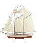 Ξύλινο Καράβι Ιστιοφόρο Cutty Sark 50x9,5xH45cm,Χρώμα Λευκό-Καφέ 31094