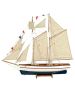 Ξύλινο Καράβι Ιστιοφόρο Cutty Sark 50x9,5xH45cm,Χρώμα Λευκό-Μπλε 31095