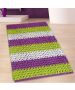 Πατάκι Μπάνιου Λαχανί-Μωβ 50x80cm #2335 Cotton Chenille San Lorentzo 1509 LIME PURPLE