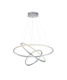 Κρεμαστό Φωτιστικό Nickel Mat 80xH150cm LED 78w 9200lm 3000-6000K Trio Lighting Aaron 352710307