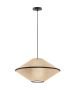 Φωτιστικό Κρεμαστό Ø450x220xY1400mm 1xE27 Λινάτσα-Ανάρτηση Μαύρη Viokef Amica 4270200