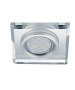Σποτ Χωνευτό Τετράγωνο 9xH7cm Χρωμέ-Γυαλί 1xGU10 Trio Lighting Pirin 652200152