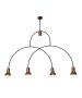 HL-3523-5 CHRISTOPHER OLD BRONZE & WHITE PENDANT HOMELIGHTING 77-3790