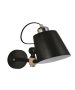 YQ-4003 SAM BLACK METAL-WOOD WALL LAMP 1Ε1 HOMELIGHTING 77-4497