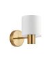 SE21-GM-16-SH1 ADEPT GOLD MATT WALL LAMP WHITE SHADE+ HOMELIGHTING 77-8304
