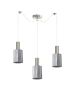 SE21-NM-4-GL1-NM3 ADEPT TUBE Nickel Matt Pendant Smoked Glass+ HOMELIGHTING 77-8394