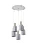 SE21-NM-4-GL1-5NM ADEPT TUBE Nickel Matt Pendant Smoked Glass+ HOMELIGHTING 77-8397