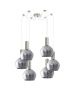 SE21-NM-4-GL2-NM6 ADEPT TUBE Nickel Matt Pendant Smoked Glass+ HOMELIGHTING 77-8400