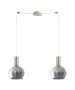 SE21-NM-4-GL2-NM2 ADEPT TUBE Nickel Matt Pendant Smoked Glass+ HOMELIGHTING 77-8402