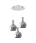 SE21-NM-4-GL2-3NM ADEPT TUBE Nickel Matt Pendant Smoked Glass+ HOMELIGHTING 77-8403