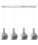 SE21-NM-4-GL2-4NM ADEPT TUBE Nickel Matt Pendant Smoked Glass+ HOMELIGHTING 77-8405