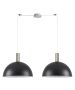 SE21-NM-4-NM2-MS40 ADEPT TUBE Nickel Matt Pendant Black Metal Shade+ HOMELIGHTING 77-8409