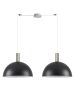 SE21-NM-4-NM2-MS40 ADEPT TUBE Nickel Matt Pendant Black Metal Shade+ HOMELIGHTING 77-8409