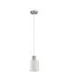 SE21-NM-4-SH1 ADEPT TUBE Nickel Matt Pendant White Fabric Shade+ HOMELIGHTING 77-8414