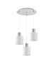 SE21-NM-4-3NM-SH1 ADEPT TUBE Nickel Matt Pendant White Fabric Shade+ HOMELIGHTING 77-8418
