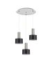 SE21-NM-4-3NM-MS1 ADEPT TUBE Nickel Matt Pendant Black Metal Shade+ HOMELIGHTING 77-8453