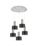 SE21-NM-4-5NM-MS1 ADEPT TUBE Nickel Matt Pendant Black Metal Shade+ HOMELIGHTING 77-8454