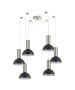 SE21-NM-4-NM6-MS3 ADEPT TUBE Nickel Matt Pendant Black Metal Shade+ HOMELIGHTING 77-8464