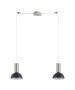 SE21-NM-4-NM2-MS3 ADEPT TUBE Nickel Matt Pendant Black Metal Shade+ HOMELIGHTING 77-8466