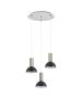 SE21-NM-4-3NM-MS3 ADEPT TUBE Nickel Matt Pendant Black Metal Shade+ HOMELIGHTING 77-8467