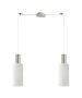 SE21-NM-4-NM2-GL3 ADEPT TUBE Nickel Matt Pendant White Glass+ HOMELIGHTING 77-8473