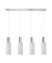 SE21-NM-4-4NM-GL3 ADEPT TUBE Nickel Matt Pendant White Glass+ HOMELIGHTING 77-8476