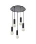 SE21-BL-4-5BL ADEPT TUBE Black Pendant+ HOMELIGHTING 77-8481