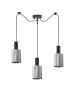 SE21-BL-4-BL3-GL1 ADEPT TUBE Black Pendant Smoked Glass+ HOMELIGHTING 77-8485