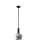 SE21-BL-4-GL2 ADEPT TUBE Black Pendant Smoked Glass+ HOMELIGHTING 77-8490