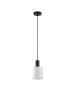 SE21-BL-4-SH1 ADEPT TUBE Black Pendant White Fabric Shade+ HOMELIGHTING 77-8505