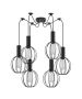 SE21-BL-4-BL6-GR2 ADEPT TUBE Black Pendant Black Metal Grid+ HOMELIGHTING 77-8534