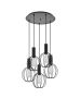 SE21-BL-4-5BL-GR2 ADEPT TUBE Black Pendant Black Metal Grid+ HOMELIGHTING 77-8538