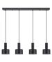 SE21-BL-4-4BL-MS1 ADEPT TUBE Black Pendant Black Metal Shade+ HOMELIGHTING 77-8546
