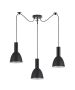 SE21-BL-4-BL3-MS2 ADEPT TUBE Black Pendant Black Metal Shade+ HOMELIGHTING 77-8549