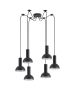 SE21-BL-4-BL6-MS3 ADEPT TUBE Black Pendant Black Metal Shade+ HOMELIGHTING 77-8555