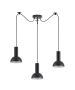 SE21-BL-4-BL3-MS3 ADEPT TUBE Black Pendant Black Metal Shade+ HOMELIGHTING 77-8556