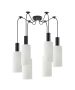 SE21-BL-4-BL6-GL3 ADEPT TUBE Black Pendant White Glass+ HOMELIGHTING 77-8562