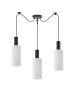 SE21-BL-4-BL3-GL3 ADEPT TUBE Black Pendant White Glass+ HOMELIGHTING 77-8563