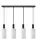 SE21-BL-4-4BL-GL3 ADEPT TUBE Black Pendant White Glass+ HOMELIGHTING 77-8567